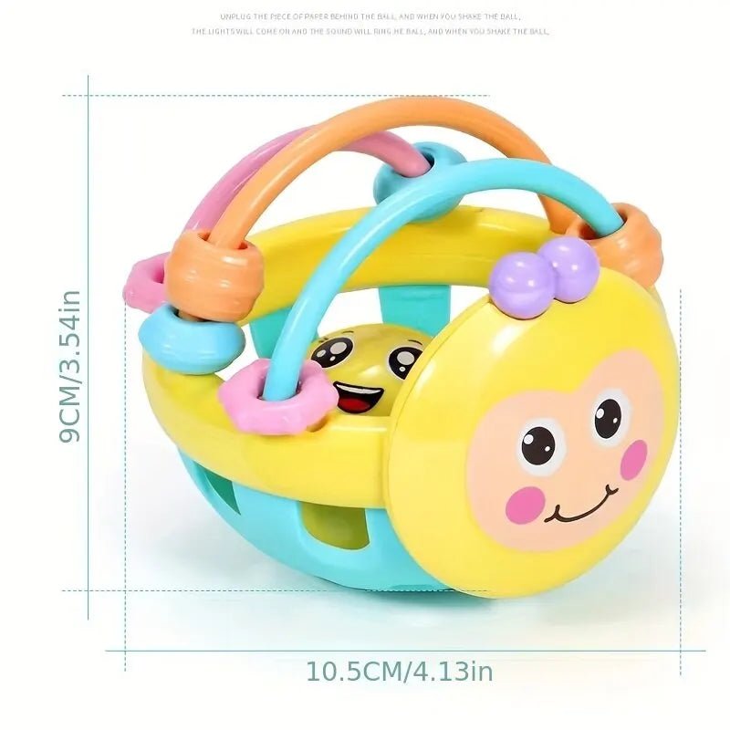 1 Pc 10cm Baby Toy Catch Ball Bendy Baby Walker Rattles Develop Intelligence Ball 0 - 12 Months Plastic Bell Rattle Doll - BookBuch