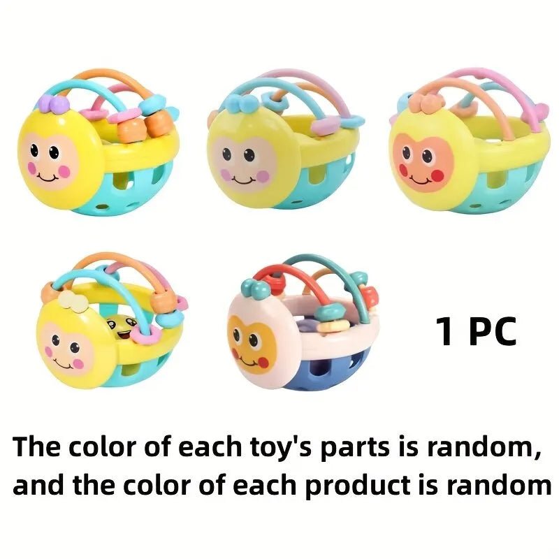 1 Pc 10cm Baby Toy Catch Ball Bendy Baby Walker Rattles Develop Intelligence Ball 0 - 12 Months Plastic Bell Rattle Doll - BookBuch