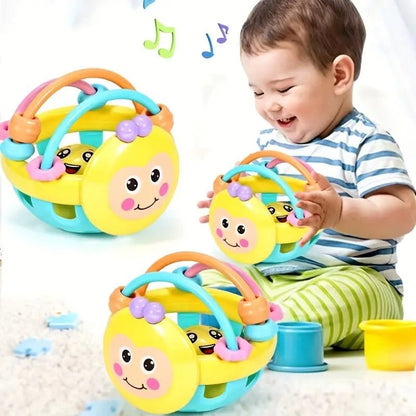1 Pc 10cm Baby Toy Catch Ball Bendy Baby Walker Rattles Develop Intelligence Ball 0 - 12 Months Plastic Bell Rattle Doll - BookBuch