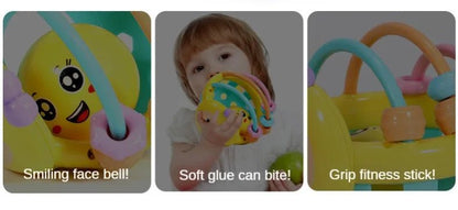 1 Pc 10cm Baby Toy Catch Ball Bendy Baby Walker Rattles Develop Intelligence Ball 0 - 12 Months Plastic Bell Rattle Doll - BookBuch