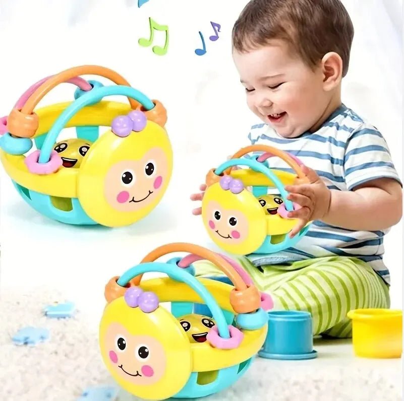1 Pc 10cm Baby Toy Catch Ball Bendy Baby Walker Rattles Develop Intelligence Ball 0 - 12 Months Plastic Bell Rattle Doll - BookBuch