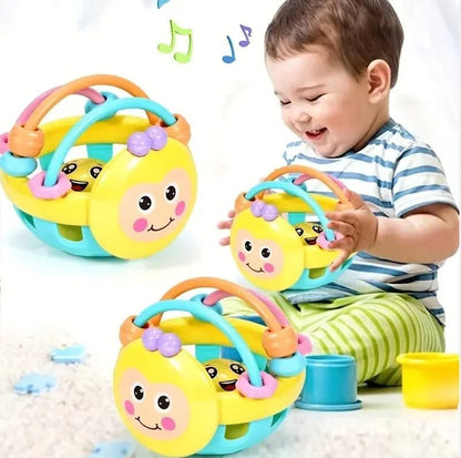 1 Pc 10cm Baby Toy Catch Ball Bendy Baby Walker Rattles Develop Intelligence Ball 0 - 12 Months Plastic Bell Rattle Doll - BookBuch