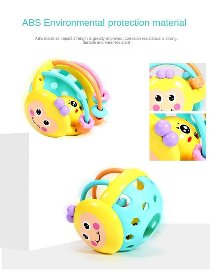 1 Pc 10cm Baby Toy Catch Ball Bendy Baby Walker Rattles Develop Intelligence Ball 0 - 12 Months Plastic Bell Rattle Doll - BookBuch
