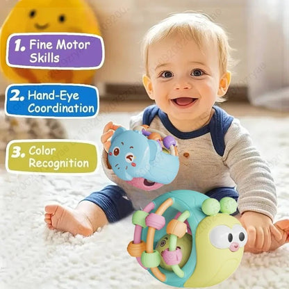 Baby Balls Rattle Comforter Toy Soft Hand Grasp Ball Educational Sensory Toys Activity Baby Crawling Toys 0 6 12 Months - BookBuch