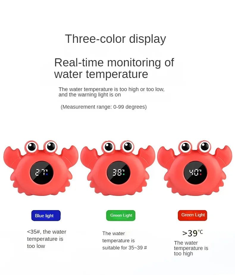 Baby Bath Temperature Meter Floating Digital Water Baby Bath Temperature Meter LED Display Temperature Tester Safety Cartoon - BookBuch
