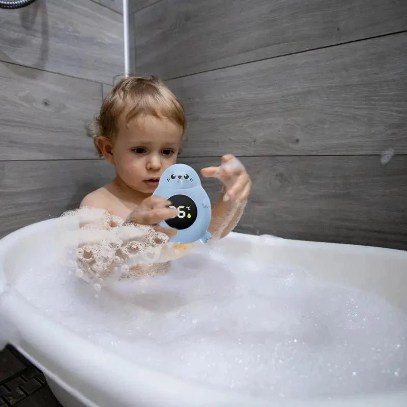 Baby bath thermometer Tub Temperature Monitor Hot Cold Water Resistant Temperature Warning Monitor Upgraded Sensor LED display - BookBuch