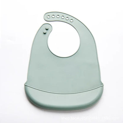 Baby Bib Adjustable Waterproof Bibs Babies Soft Edible Silicone Newborn Saliva Dripping Towel Drooling Children Scarf BPA Free - BookBuch