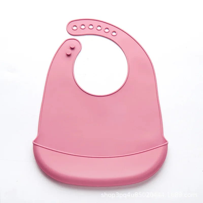 Baby Bib Adjustable Waterproof Bibs Babies Soft Edible Silicone Newborn Saliva Dripping Towel Drooling Children Scarf BPA Free - BookBuch