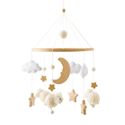Baby Crib Mobile Rattle Toy For 0 - 12 Months Cartoon Felt Forest Animal Bed Bell Hanging Wooden Bracket Mobile Newbaby Rattle Toy - BookBuch