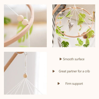 Baby Crib Mobile Rattle Toy For 0 - 12 Months Cartoon Felt Forest Animal Bed Bell Hanging Wooden Bracket Mobile Newbaby Rattle Toy - BookBuch