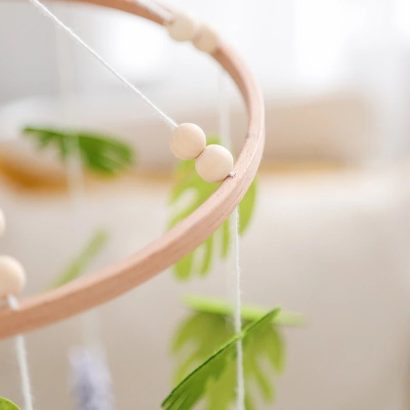 Baby Crib Mobile Rattle Toy For 0 - 12 Months Cartoon Felt Forest Animal Bed Bell Hanging Wooden Bracket Mobile Newbaby Rattle Toy - BookBuch