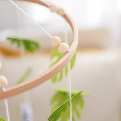 Baby Crib Mobile Rattle Toy For 0 - 12 Months Cartoon Felt Forest Animal Bed Bell Hanging Wooden Bracket Mobile Newbaby Rattle Toy - BookBuch