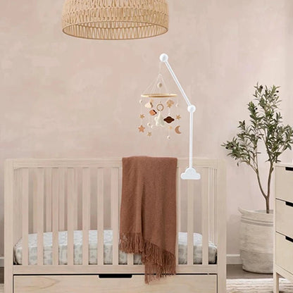Baby Crib Mobile Rattle Toy For 0 - 12 Months Cartoon Felt Forest Animal Bed Bell Hanging Wooden Bracket Mobile Newbaby Rattle Toy - BookBuch