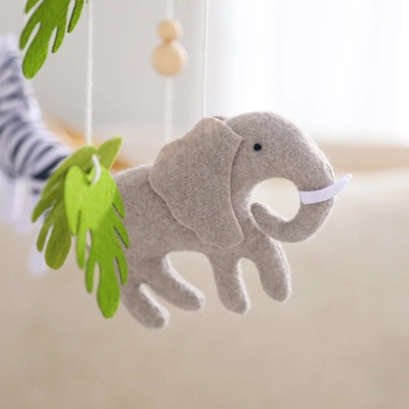 Baby Crib Mobile Rattle Toy For 0 - 12 Months Cartoon Felt Forest Animal Bed Bell Hanging Wooden Bracket Mobile Newbaby Rattle Toy - BookBuch