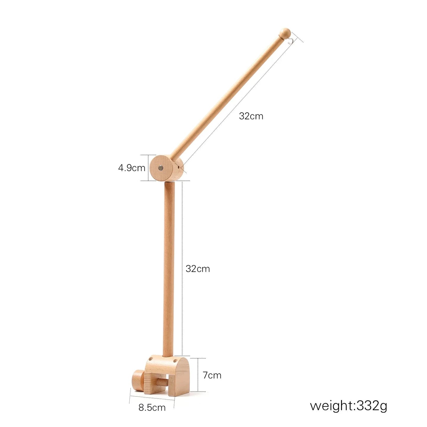 Baby Crib Mobile Rattle Toy For 0 - 12 Months Cartoon Felt Forest Animal Bed Bell Hanging Wooden Bracket Mobile Newbaby Rattle Toy - BookBuch