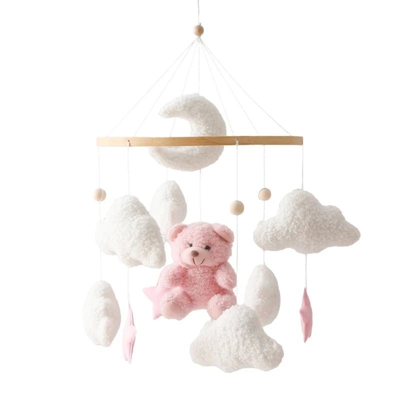 Baby Crib Mobile Rattle Toy For 0 - 12 Months Cartoon Felt Forest Animal Bed Bell Hanging Wooden Bracket Mobile Newbaby Rattle Toy - BookBuch