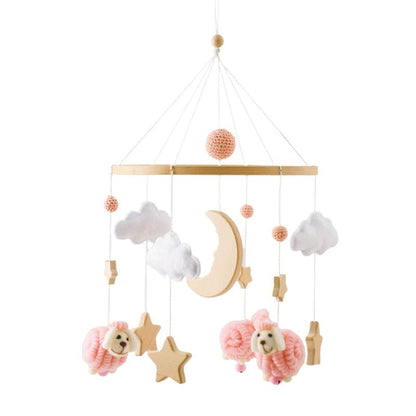 Baby Crib Mobile Rattle Toy For 0 - 12 Months Cartoon Felt Forest Animal Bed Bell Hanging Wooden Bracket Mobile Newbaby Rattle Toy - BookBuch