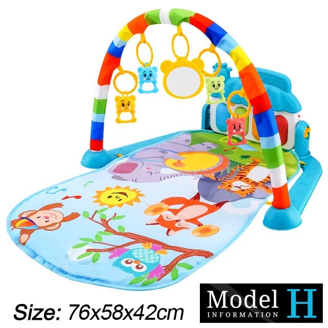 Baby Fitness Stand Music Play Gym Activity Toys Newborn Piano Crawling Blanket Pedal Game Pad Early Education 0 - 36 Months Gifts - BookBuch