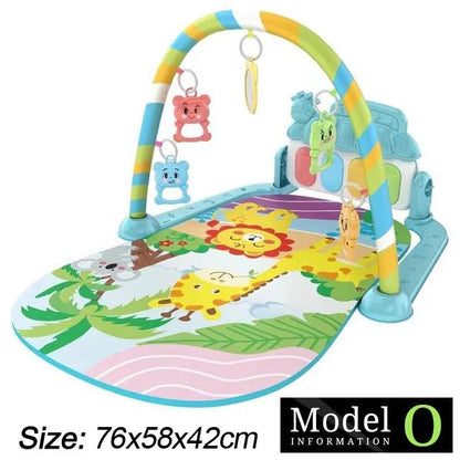 Baby Fitness Stand Music Play Gym Activity Toys Newborn Piano Crawling Blanket Pedal Game Pad Early Education 0 - 36 Months Gifts - BookBuch