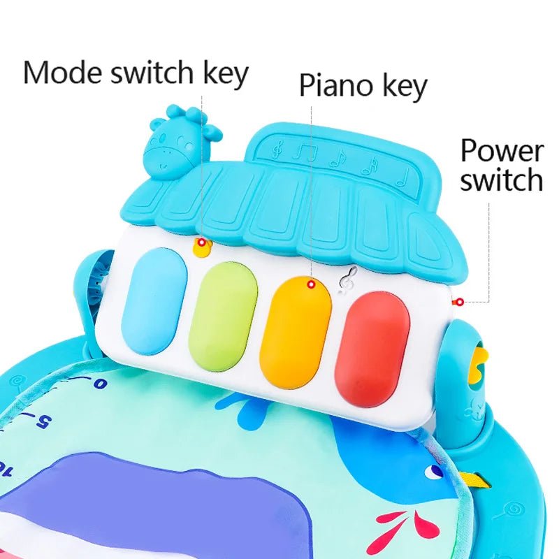 Baby Fitness Stand Music Play Gym Activity Toys Newborn Piano Crawling Blanket Pedal Game Pad Early Education 0 - 36 Months Gifts - BookBuch