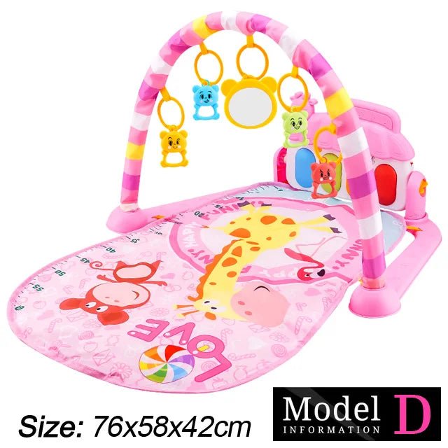 Baby Fitness Stand Music Play Gym Activity Toys Newborn Piano Crawling Blanket Pedal Game Pad Early Education 0 - 36 Months Gifts - BookBuch
