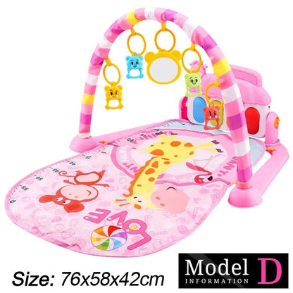 Baby Fitness Stand Music Play Gym Activity Toys Newborn Piano Crawling Blanket Pedal Game Pad Early Education 0 - 36 Months Gifts - BookBuch