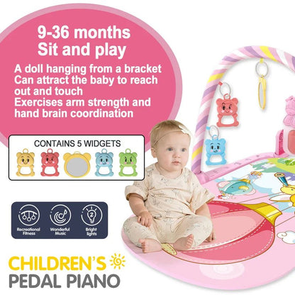 Baby Fitness Stand Music Play Gym Activity Toys Newborn Piano Crawling Blanket Pedal Game Pad Early Education 0 - 36 Months Gifts - BookBuch