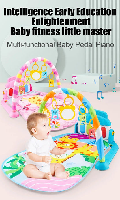 Baby Fitness Stand Music Play Gym Activity Toys Newborn Piano Crawling Blanket Pedal Game Pad Early Education 0 - 36 Months Gifts - BookBuch
