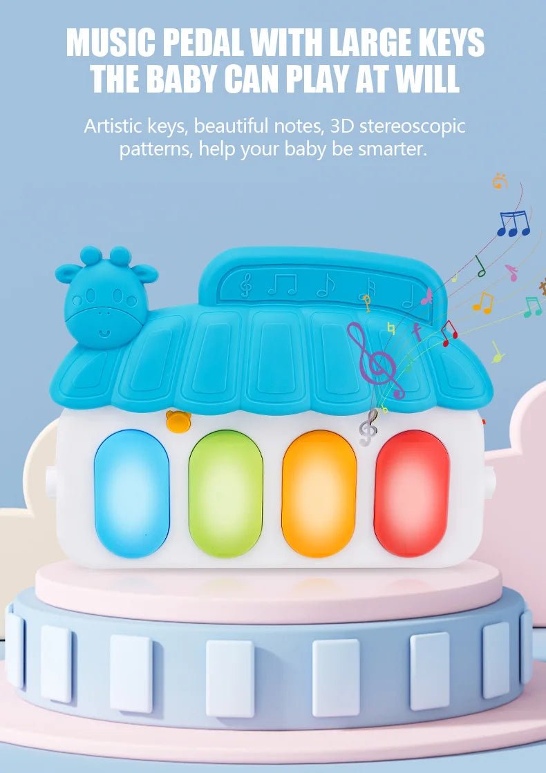 Baby Fitness Stand Music Play Gym Activity Toys Newborn Piano Crawling Blanket Pedal Game Pad Early Education 0 - 36 Months Gifts - BookBuch