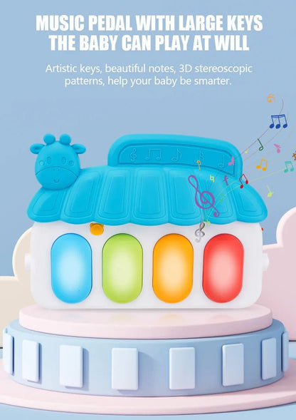 Baby Fitness Stand Music Play Gym Activity Toys Newborn Piano Crawling Blanket Pedal Game Pad Early Education 0 - 36 Months Gifts - BookBuch