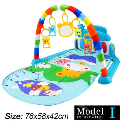 Baby Fitness Stand Music Play Gym Activity Toys Newborn Piano Crawling Blanket Pedal Game Pad Early Education 0 - 36 Months Gifts - BookBuch
