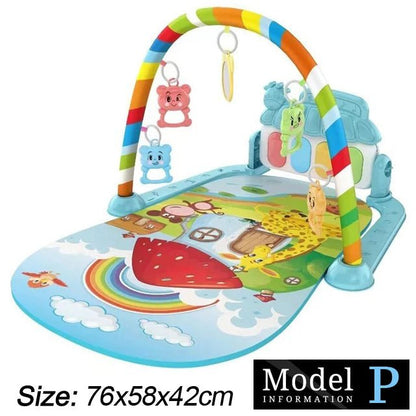 Baby Fitness Stand Music Play Gym Activity Toys Newborn Piano Crawling Blanket Pedal Game Pad Early Education 0 - 36 Months Gifts - BookBuch