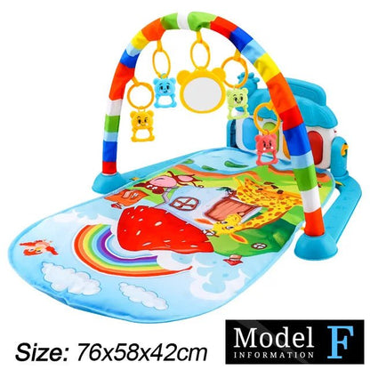 Baby Fitness Stand Music Play Gym Activity Toys Newborn Piano Crawling Blanket Pedal Game Pad Early Education 0 - 36 Months Gifts - BookBuch