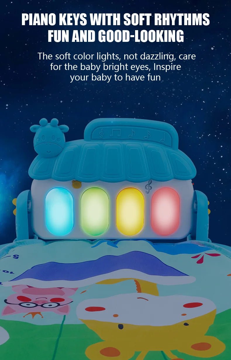 Baby Fitness Stand Music Play Gym Activity Toys Newborn Piano Crawling Blanket Pedal Game Pad Early Education 0 - 36 Months Gifts - BookBuch