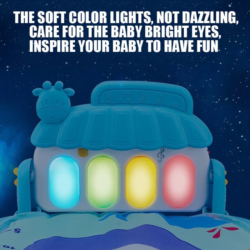 Baby Fitness Stand Music Play Gym Activity Toys Newborn Piano Crawling Blanket Pedal Game Pad Early Education 0 - 36 Months Gifts - BookBuch