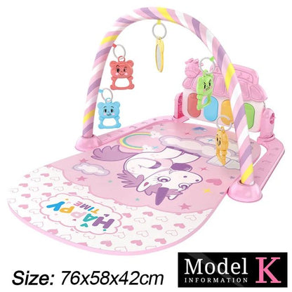 Baby Fitness Stand Music Play Gym Activity Toys Newborn Piano Crawling Blanket Pedal Game Pad Early Education 0 - 36 Months Gifts - BookBuch