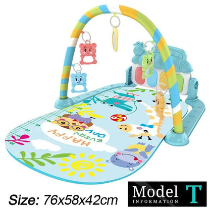 Baby Fitness Stand Music Play Gym Activity Toys Newborn Piano Crawling Blanket Pedal Game Pad Early Education 0 - 36 Months Gifts - BookBuch