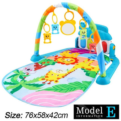 Baby Fitness Stand Music Play Gym Activity Toys Newborn Piano Crawling Blanket Pedal Game Pad Early Education 0 - 36 Months Gifts - BookBuch