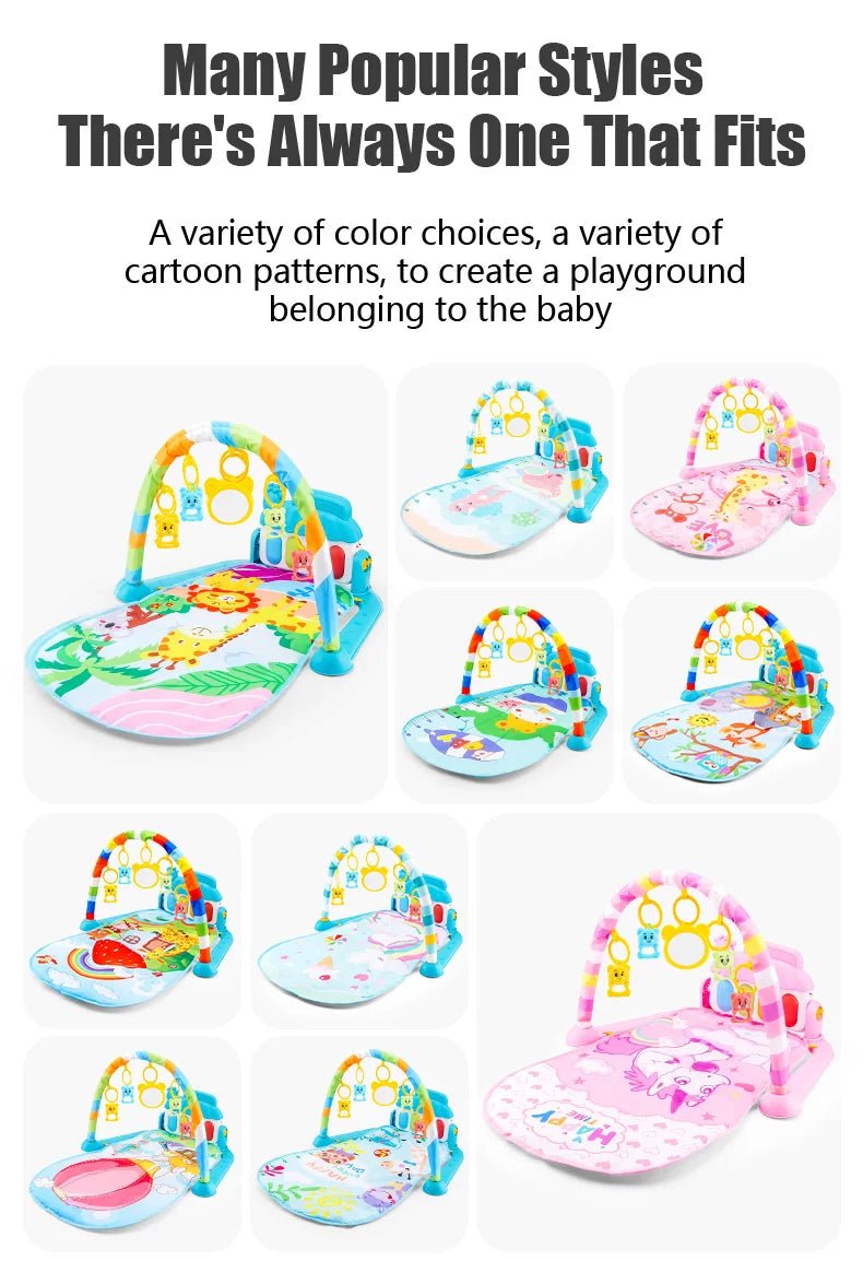 Baby Fitness Stand Music Play Gym Activity Toys Newborn Piano Crawling Blanket Pedal Game Pad Early Education 0 - 36 Months Gifts - BookBuch