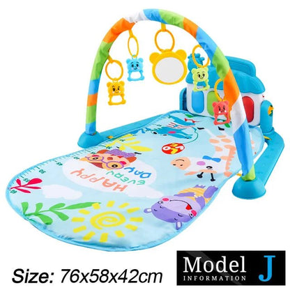 Baby Fitness Stand Music Play Gym Activity Toys Newborn Piano Crawling Blanket Pedal Game Pad Early Education 0 - 36 Months Gifts - BookBuch