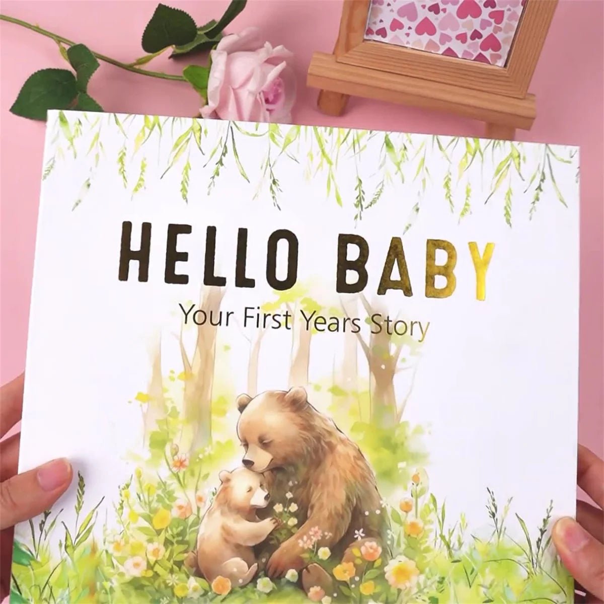 Baby Memory Book Baby Book Keepsake First 5 Years Record Milestones Photos Baby Shower Gift 100 Pages Scrapbook Photo Album - BookBuch