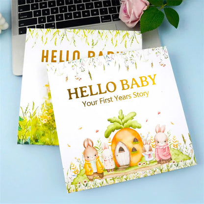 Baby Memory Book Baby Book Keepsake First 5 Years Record Milestones Photos Baby Shower Gift 100 Pages Scrapbook Photo Album - BookBuch