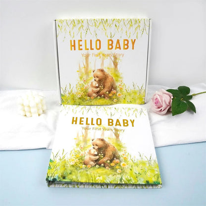 Baby Memory Book Baby Book Keepsake First 5 Years Record Milestones Photos Baby Shower Gift 100 Pages Scrapbook Photo Album - BookBuch