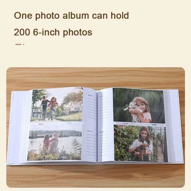 Baby Photo Album Growth Record Photo 6 - inch Collection Writable 200pcs Photos Album Large Capacity Paper Core Bag Souvenir Album - BookBuch