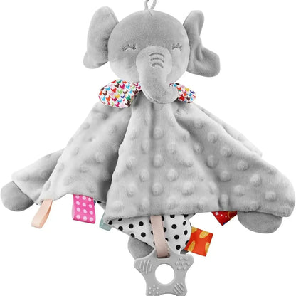Elephant Baby Comforter Blanket Soft Appease Towel Baby Rattle Animals Toys Soothe Reassure Sleeping Towel Lathe HangingToddler - BookBuch