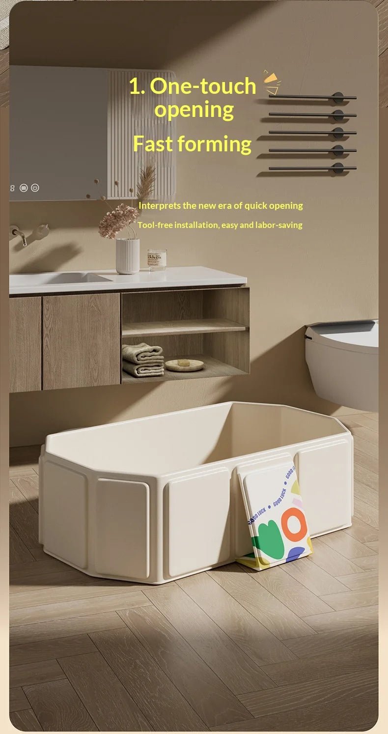 Large Baby Bathtub 0 - 5 Year Old Children Foldable Tub Babies Sit Lie Down All - in - One Newborn Bathing Basin Keep Warm Baby Tubs - BookBuch