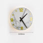 Modern Creative Clock Living Room Wabi Sabi Wall Lamp Nordic Simple Yellow Travertine Restaurant Corridor Circular Sconce Light - BookBuch