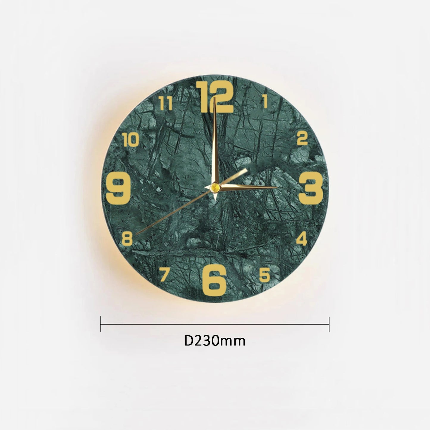 Modern Creative Clock Living Room Wabi Sabi Wall Lamp Nordic Simple Yellow Travertine Restaurant Corridor Circular Sconce Light - BookBuch