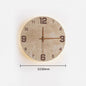 Modern Creative Clock Living Room Wabi Sabi Wall Lamp Nordic Simple Yellow Travertine Restaurant Corridor Circular Sconce Light - BookBuch