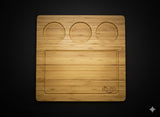 Premium Bamboo Cutting Board with Built - in Prep Sections - BookBuch